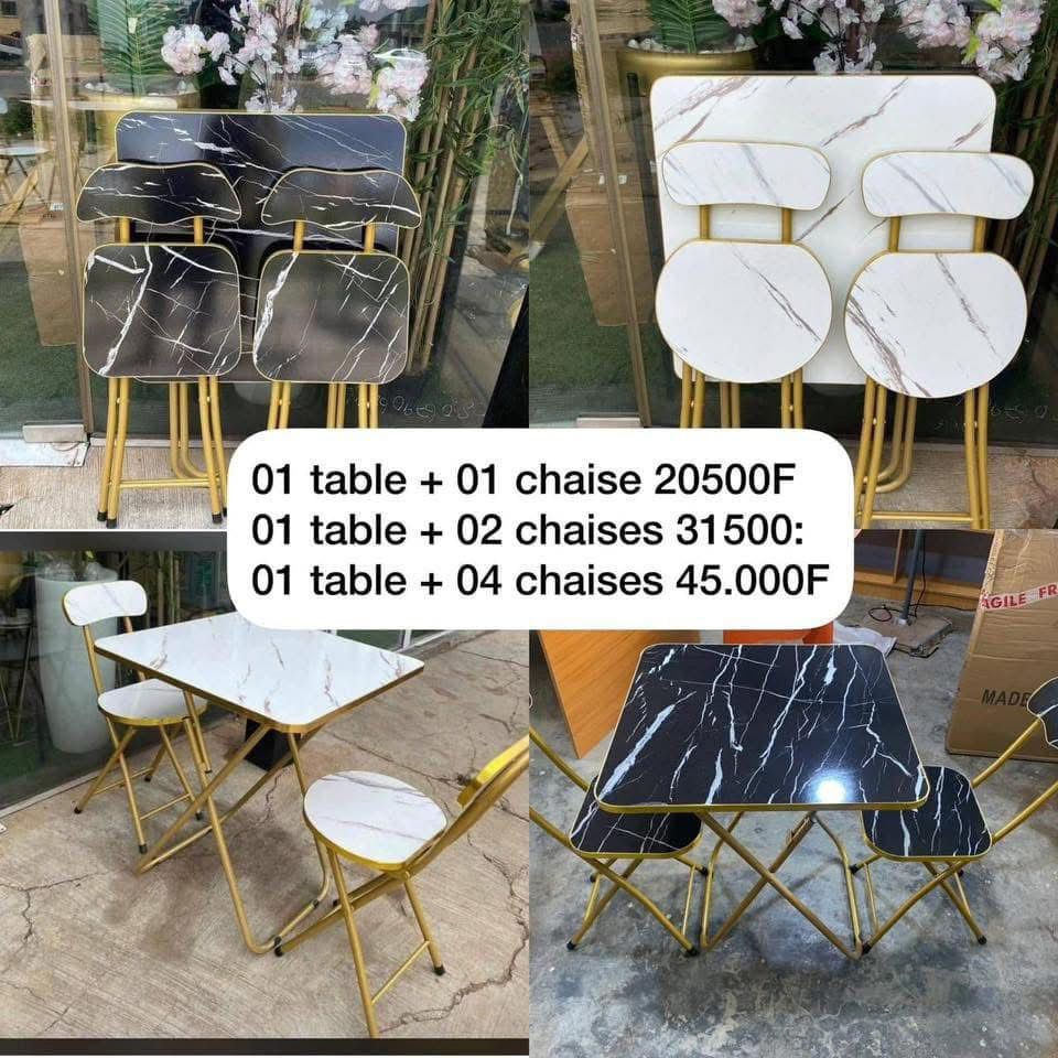 Table et chaise pliable 